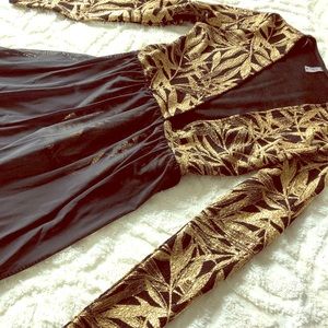 Sexy Black + Gold Jumpsuit